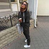 2019 New Hot 2pcs Set Hoodies Loose Hooded
