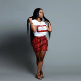 Snake Skin Print Sexy 2 Piece Outfits