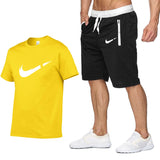 2019 new T Shirt+Shorts Sets Men Letter