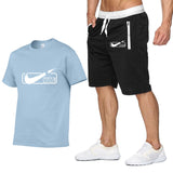 2019 new T Shirt+Shorts Sets Men Letter