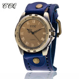 CCQ Brand Vintage Cow Leather Bracelet Men Women