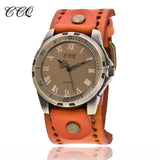 CCQ Brand Vintage Cow Leather Bracelet Men Women