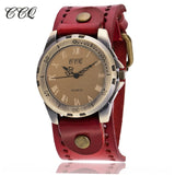 CCQ Brand Vintage Cow Leather Bracelet Men Women