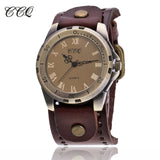 CCQ Brand Vintage Cow Leather Bracelet Men Women