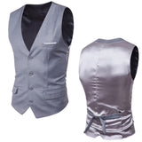 9 Color Men's Business Casual Slim Vests Fashion Men
