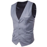 9 Color Men's Business Casual Slim Vests Fashion Men