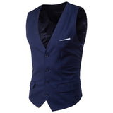 9 Color Men's Business Casual Slim Vests Fashion Men