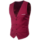 9 Color Men's Business Casual Slim Vests Fashion Men