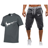 Summer Men's Sets T Shirts+shorts men Brand clothing Two