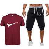 Summer Men's Sets T Shirts+shorts men Brand clothing Two