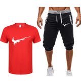 Summer Men's Sets T Shirts+shorts men Brand clothing Two