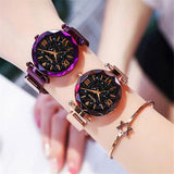 Luxury Women Watches Magnetic Starry Sky